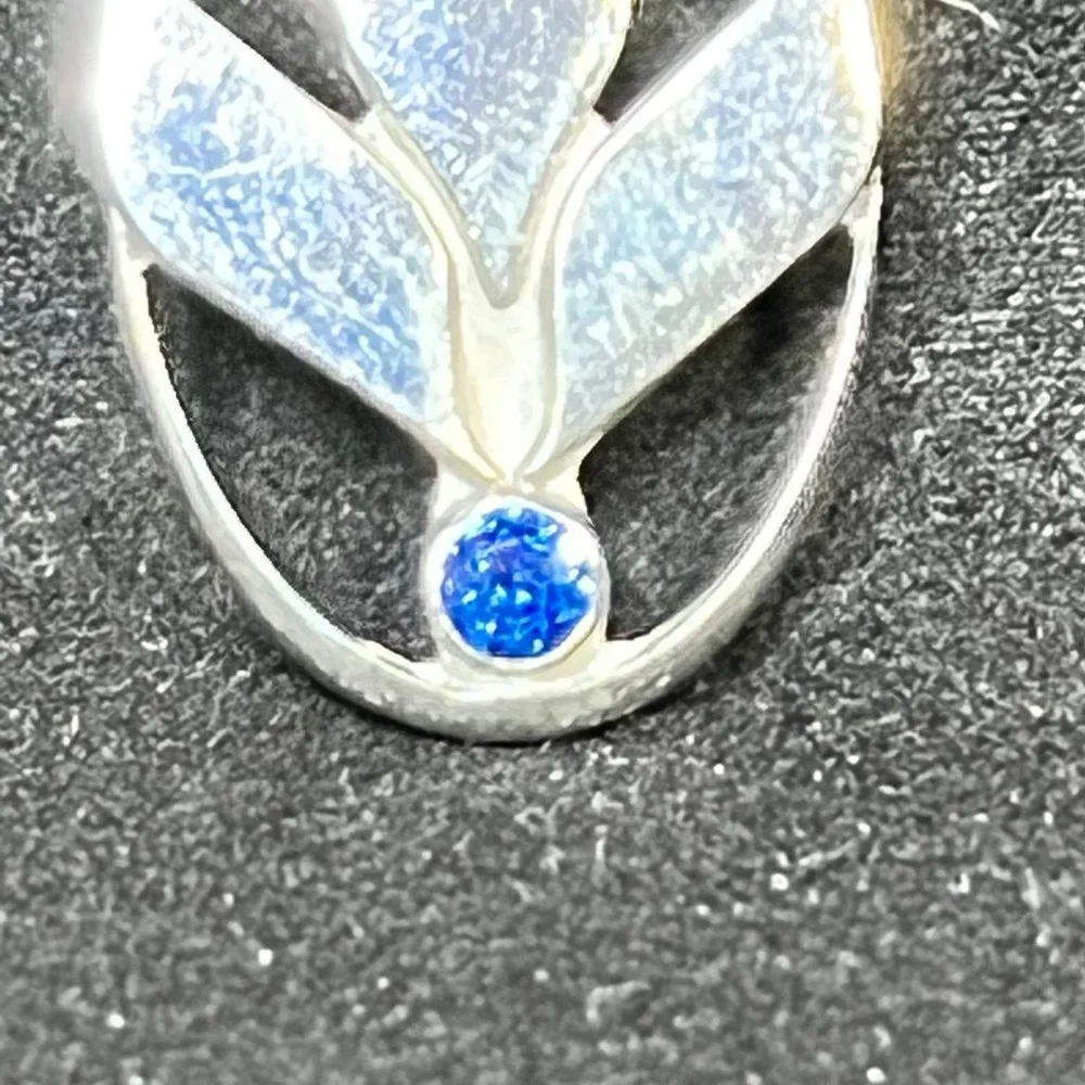 Vintage CTO Sterling Silver Cobalt Blue Quartz Brooch (3278-1,2) - Picture 2 of 4